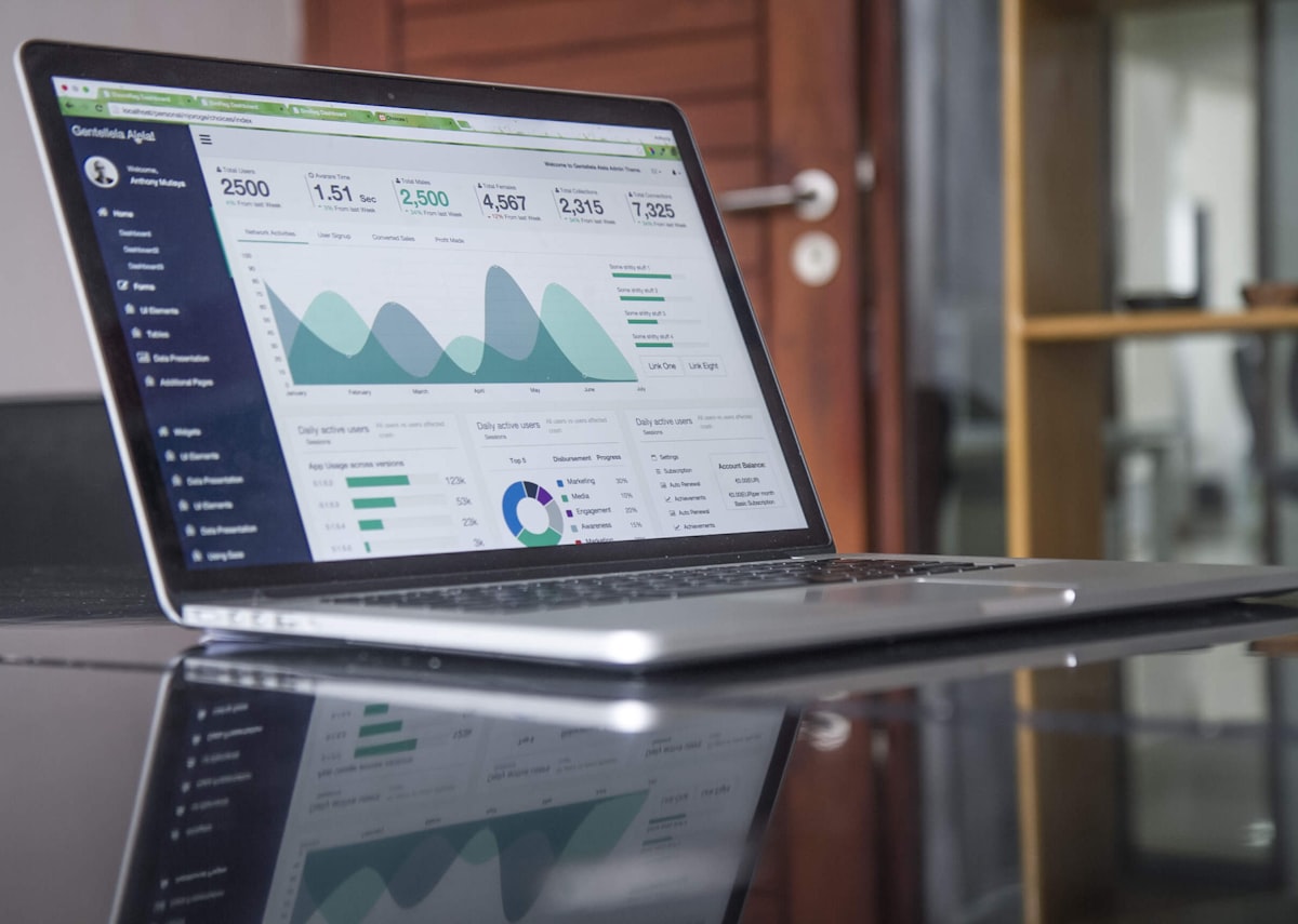 Attendance analytics charts on screen